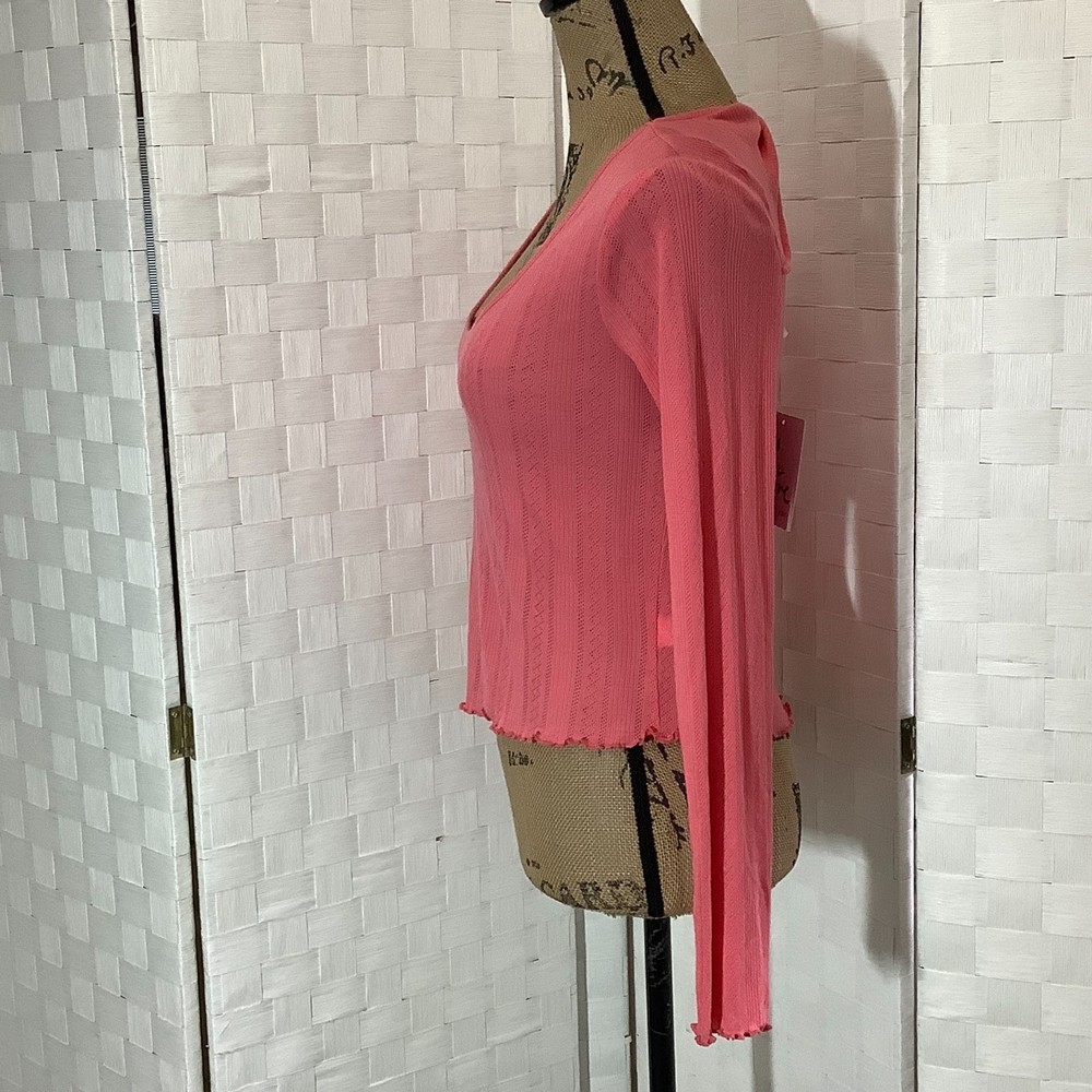 NWT belle du jour coral open back top size large - Picture 3 of 8